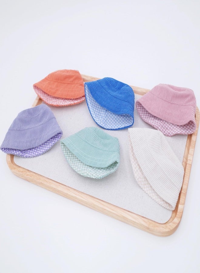 Etistta 6.7 inch Doll Clothes with Hat, Corduroy Bib Pants Overalls for 17cm Doll Accessories Outfits (6 Pack) - Image 3